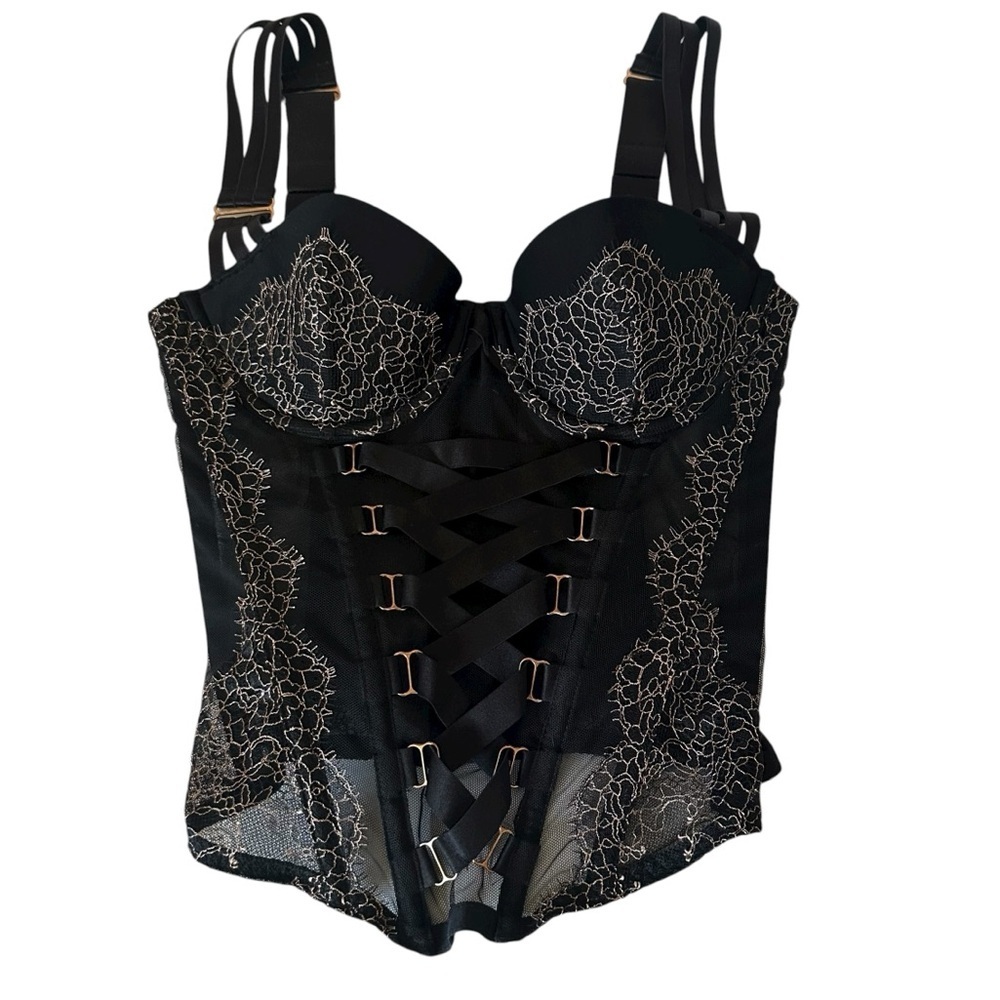 Victoria Secret Chantilly Lace Meah Corseted Bustier size 34C - Picture 7 of 16